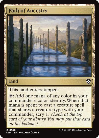 Path of Ancestry (0166) (Commander: Aetherdrift) Light Play