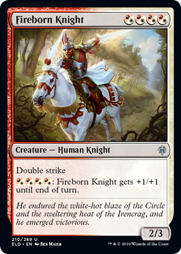 Fireborn Knight (Throne of Eldraine) Light Play