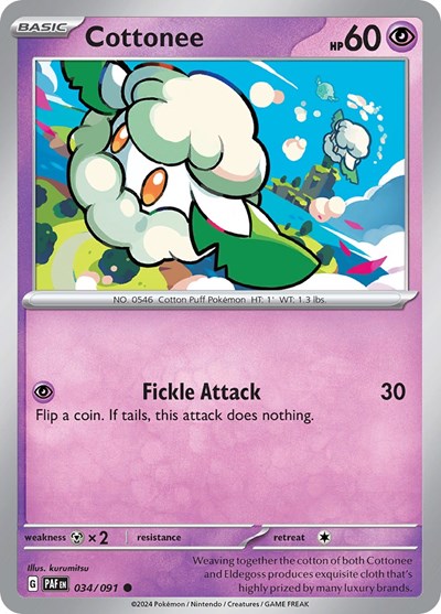 Cottonee (SV: Paldean Fates) Light Play