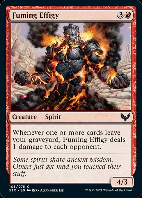 Fuming Effigy (Strixhaven) Light Play Foil