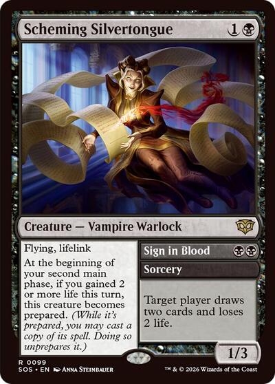 Scheming Silvertongue (Secrets of Strixhaven) Light Play