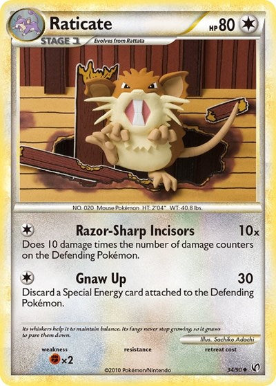 Raticate (Undaunted) Light Play