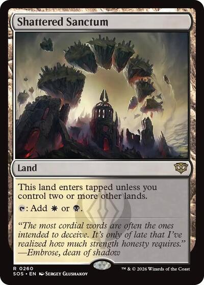 Shattered Sanctum (Secrets of Strixhaven) Light Play Foil
