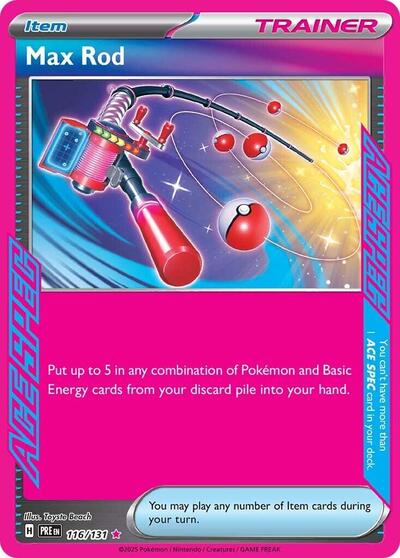 Max Rod (SV: Prismatic Evolutions) Light Play Holofoil