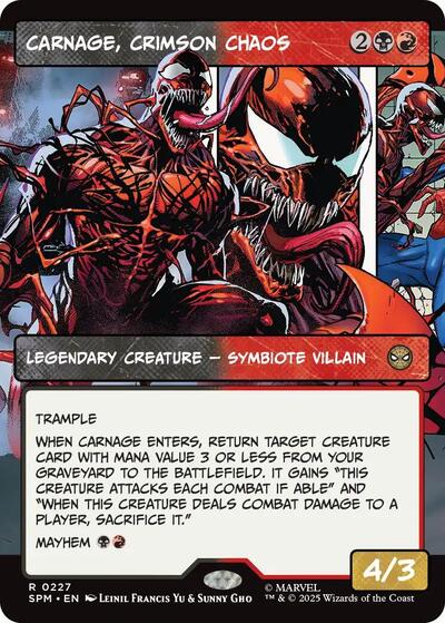 Carnage, Crimson Chaos (Borderless) (Marvel's Spider-Man) Light Play