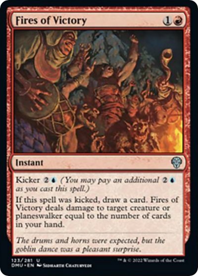 Fires of Victory (Dominaria United) Light Play Foil