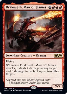 Drakuseth, Maw of Flames (Magic 2020 Core Set) Light Play