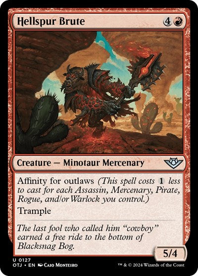 Hellspur Brute (Outlaws of Thunder Junction) Light Play Foil