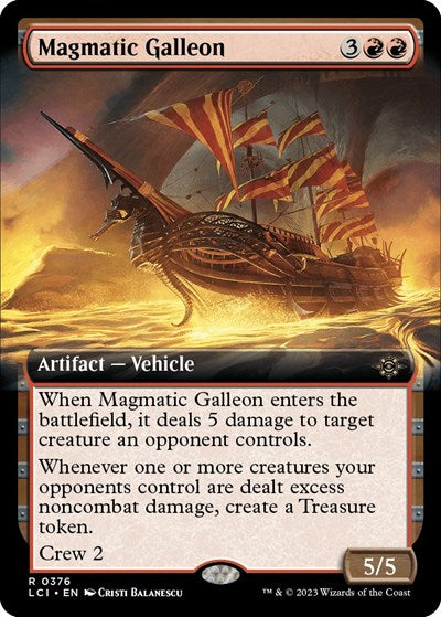 Magmatic Galleon (Extended Art) (The Lost Caverns of Ixalan) Light Play