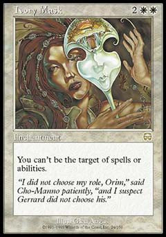 Ivory Mask (Mercadian Masques) Damaged / Poor
