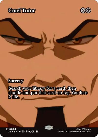 Cruel Tutor (Borderless) (Avatar: The Last Airbender: Eternal-Legal) Light Play