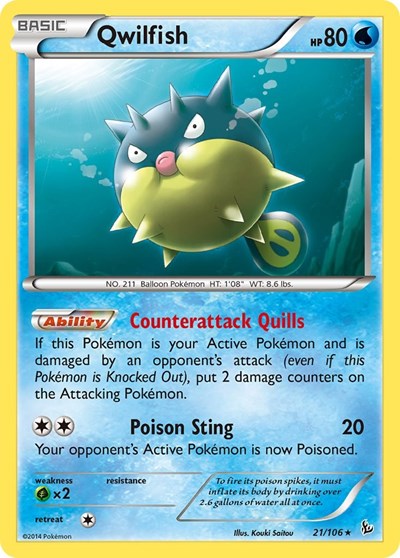 Qwilfish (XY - Flashfire) Damaged / Poor