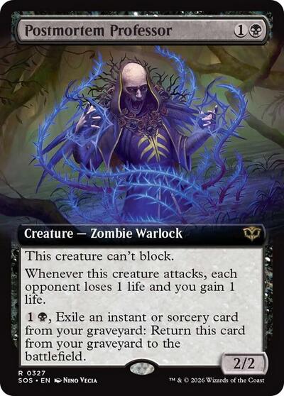 Postmortem Professor (Extended Art) (Secrets of Strixhaven) Light Play Foil