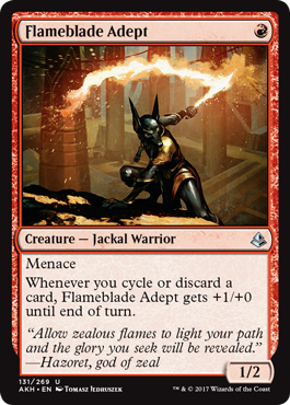 Flameblade Adept (Amonkhet) Light Play Foil