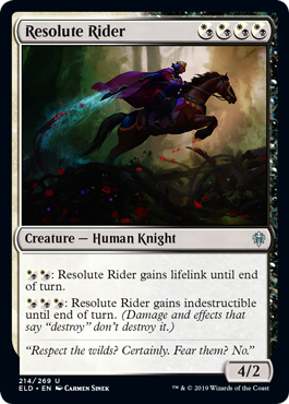 Resolute Rider (Throne of Eldraine) Light Play