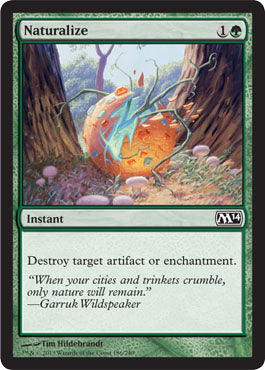 Naturalize (Magic 2014 Core Set) Light Play