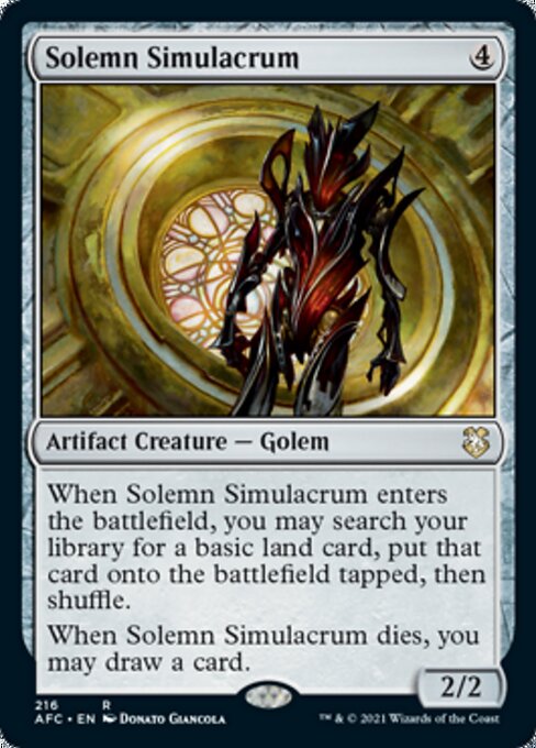 Solemn Simulacrum (Commander 2021 Forgotten Realms) Light Play