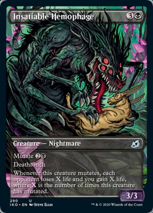 Insatiable Hemophage (Showcase) (Ikoria: Lair of Behemoths) Light Play Foil