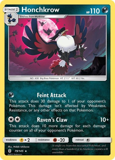 Honchkrow (SM - Guardians Rising) Light Play Reverse Holofoil