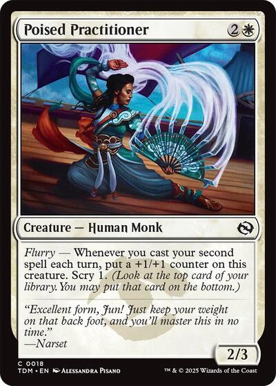 Poised Practitioner (Tarkir: Dragonstorm) Light Play Foil