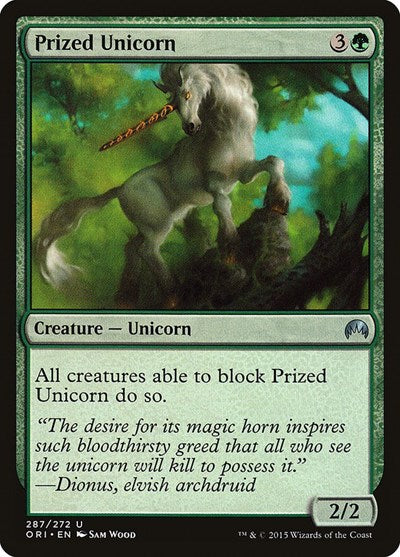 Prized Unicorn (Magic Origins) Medium Play