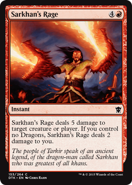 Sarkhan's Rage (Dragons of Tarkir) Light Play