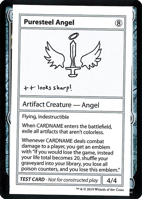 Puresteel Angel (No PW Symbol) (Mystery Booster Test Print 2021) Light Play