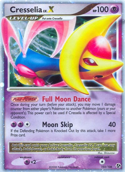 Cresselia Lv.X (Great Encounters) Damaged / Poor Holofoil