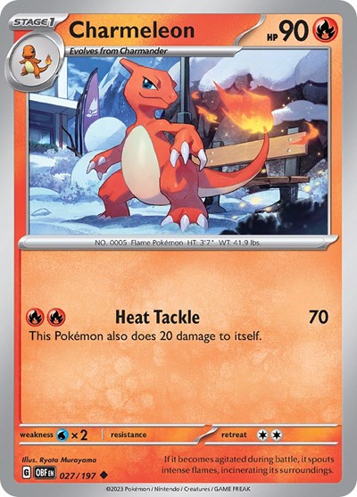 Charmeleon (Scarlet and  Violet: Obsidian Flames) Light Play Reverse Holofoil