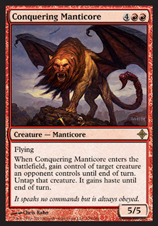 Conquering Manticore (Rise of the Eldrazi) Light Play Foil