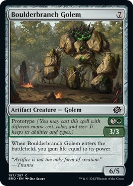 Boulderbranch Golem (The Brothers' War) Light Play