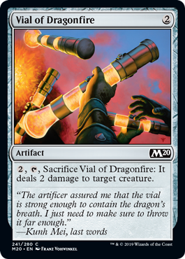 Vial of Dragonfire (Magic 2020 Core Set) Light Play