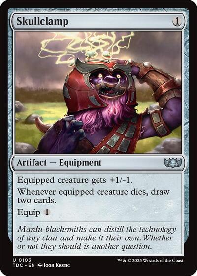 Skullclamp (Commander: Tarkir: Dragonstorm) Light Play