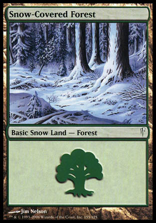 Snow-Covered Forest (Coldsnap) Light Play Foil