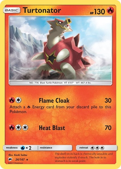 Turtonator (SM - Burning Shadows) Damaged / Poor