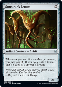 Sorcerer's Broom (Throne of Eldraine) Light Play