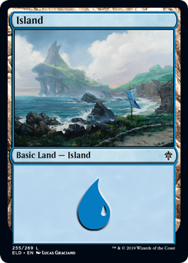 Island (255) (Throne of Eldraine) Light Play