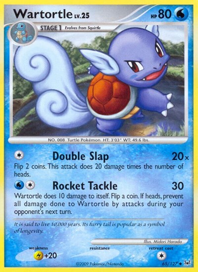 Wartortle (Platinum) Heavy Play Reverse Holofoil