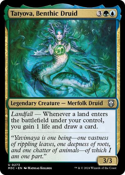 Tatyova, Benthic Druid (Ripple Foil) (Commander: Modern Horizons 3) Light Play Foil