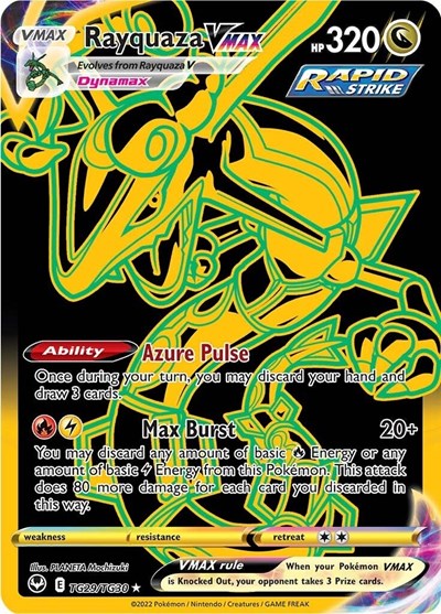 Rayquaza VMAX (Secret) (SWSH12: Silver Tempest Trainer Gallery) Light Play