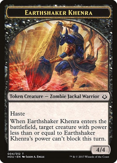 Earthshaker Khenra Token (Hour of Devastation) Light Play