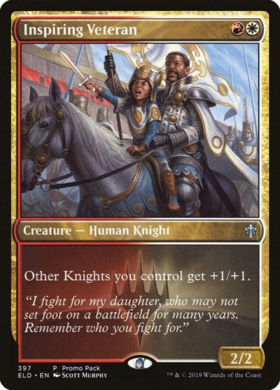 Inspiring Veteran (Promo Pack: Throne of Eldraine) Light Play