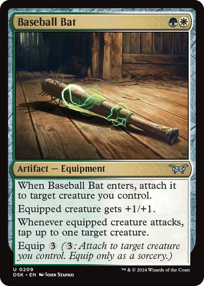 Baseball Bat (Duskmourn: House of Horror) Light Play Foil