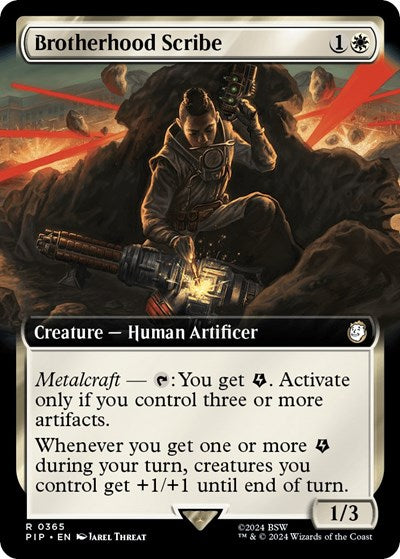 Brotherhood Scribe (Extended Art) (Universes Beyond: Fallout) Light Play Foil