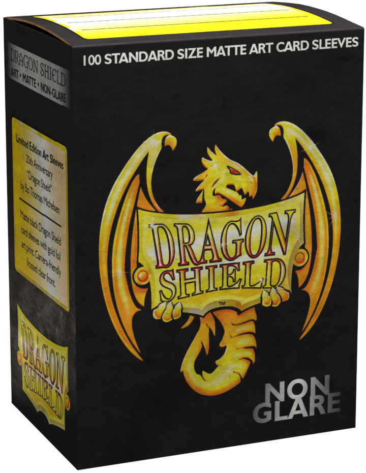 Dragon Shield - 20th Anniversary Matte Black Non-Glare Iconic Art (Box Of 100)