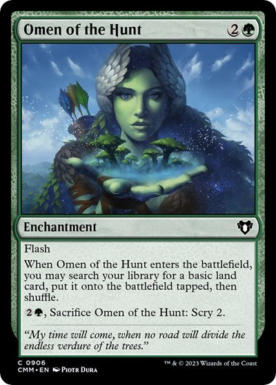 Omen of the Hunt (Commander Masters) Light Play