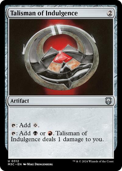 Talisman of Indulgence (Commander: Modern Horizons 3) Light Play