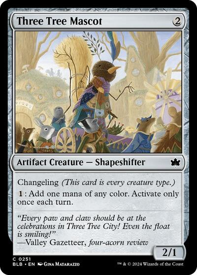 Three Tree Mascot (Bloomburrow) Light Play Foil