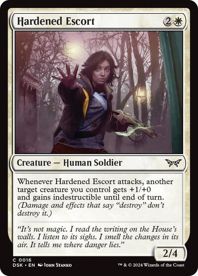 Hardened Escort (Duskmourn: House of Horror) Light Play Foil