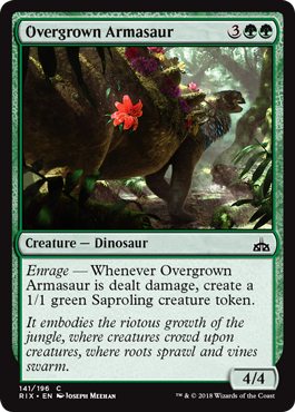 Overgrown Armasaur (Rivals of Ixalan) Light Play